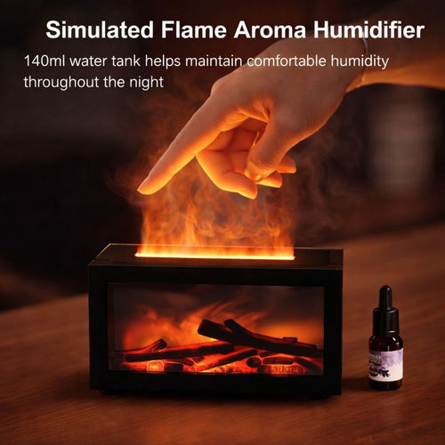 EmberMist™ Flame Effect Aroma Humidifier - Realistic Fire Ambiance & Ultrasonic Mist